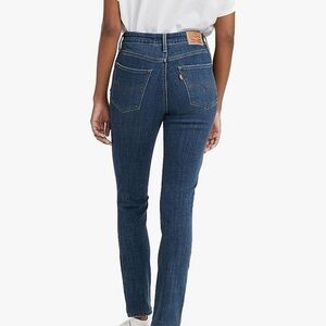 Levi's Jean Blue Denim Womens 721 High Rise Skinny Jeans Distressed Cotton 27”